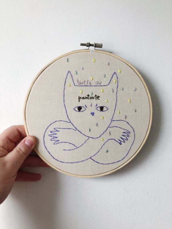 Petite broderie une raton